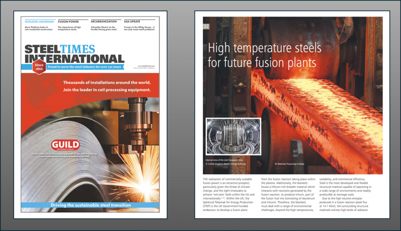 Steel Times International features what we are doing to help develop commercially scalable fusion power